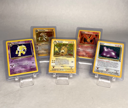 LOT OF 5 -Pokemon Fossil Set - Ditto, Raichu, Moltres, Kabutops, Hypno - DMG-LP - Image 1