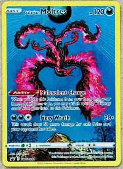 2023 POKEMON SWORD & SHIELD BLACK STAR PROMO GALARIAN MOLTRES HOLO SWSH284 NM+ A - Image 1