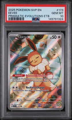 Eevee Illustration Promo PSA 10 Pokemon Prismatic Evolutions SV173 - Image 1