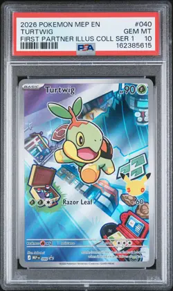 2026 POKEMON MEP EN-ME BLACK STAR PROMO #040 TURTWIG PSA 10 - Image 1
