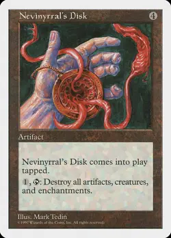 Nevinyrral's Disk 5th Edition HEAVILY PLD Artifact Rare MAGIC MTG CARD ABUGames - Image 1