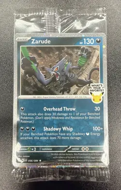 Pokemon Zarude GameStop Promo Holo Sealed English Black Star Promo NM - Image 1