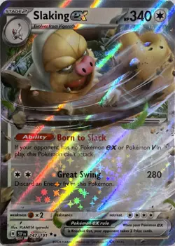 Pokemon TCG Slaking ex - 147/191 147/191 Holofoil SV08: Surging Sparks - Image 1