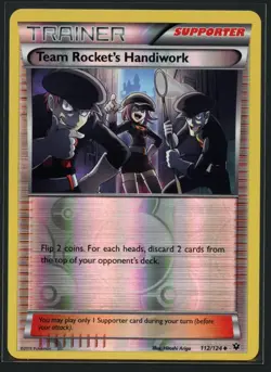 Team Rocket's Handiwork 112/124 Uncommon Fates Collide Pokemon Reverse Holo NM - Image 1