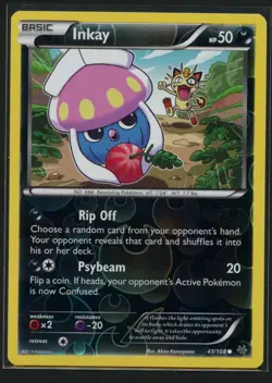 Inkay 41/108 Common Roaring Skies Pokemon Reverse Holo Near Mint - Image 1
