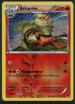 Arcanine 11/122 Uncommon BREAKpoint Pokemon Reverse Holo Near Mint - Image 1