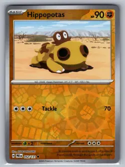 Hippopotas 052/131 Common Prismatic Evolutions Pokemon Reverse Holo Near Mint - Image 1