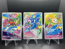 Pokemon First Partner Starters Series 1 Alola Set: Rowlet Litten Popplio NM - Image 1