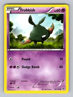 Trubbish 64/135 Common Plasma Storm Pokemon Lightly Played - Image 1