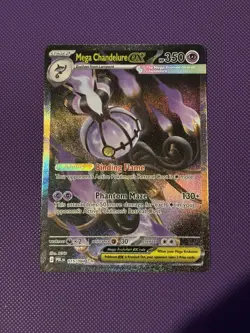 Mega Chandelure ex Pokemon Pitch Black 115/084 Special Illustration Rare NM - Image 1
