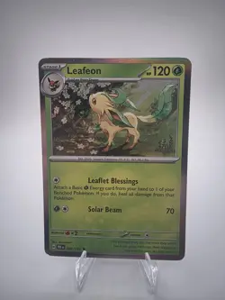 Pokemon TCG Leafeon Rare Holo- Prismatic Evolutions, Near Mint - Image 1