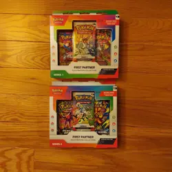 POKEMON FIRST PARTNER ILLUSTRATION COLLECTION SERIES 1 & 2 SET FACTORY SEALED - Image 1
