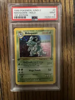 Pokemon Nidoqueen Holo Jungle 7/64 1st Edition PSA 9 - Image 1