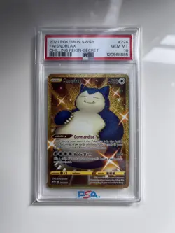 Snorlax 224/198 Chilling Reign Secret Rare Full Art Holo PSA 10 English Pokemon - Image 1