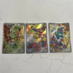 Pokemon First Partner Series 2 Johto Chikorita 046/Cyndaquil 047/Totodile 048 NM - Image 1
