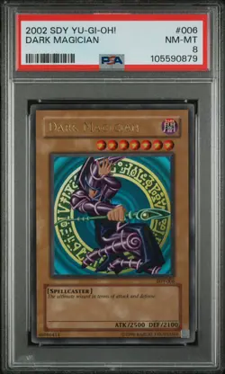 2002 Yu-Gi-Oh! Starter Deck Yugi SDY-006 Dark Magician PSA 8 - Image 1