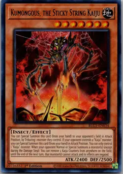 Kumongous, the Sticky String Kaiju BLC1-EN034 Yu-Gi-Oh 1st Edition LP - Image 1
