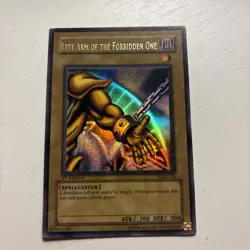 Yugioh Exodia Left Arm of the Forbidden One LOB-123 Ultra Rare 1st Ed LP-MP - Image 1