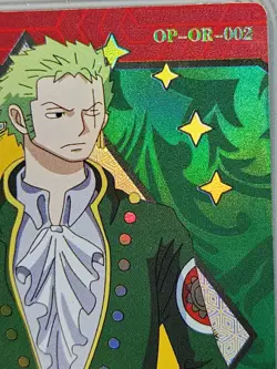 New One Piece Zoro's Growth Path Card Green Box OP-OR-002 Holo Foil - Image 2