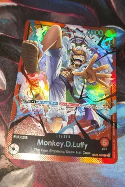 One Piece Monkey D Luffy Ruffy Leader St21-001 Holo Leader - Image 1