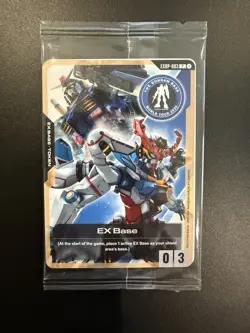 Sealed ENGLISH Gundam Card Game EX Base Gundam Base World Tour Promo EXBP-003 - Image 1