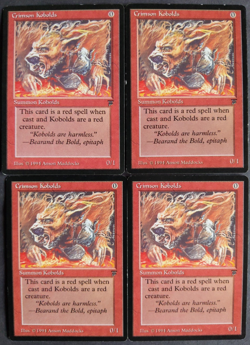 MTG Crimson Kobolds Playset x4 | Legends | 4 LP/NM- | Commander | Old Border | - Image 1