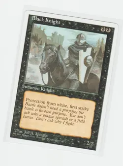Magic the Gathering ~ MTG ~ 1x Black Knight ~ MNM ~ ALTERNATE ~ Fourth Edition - Image 1