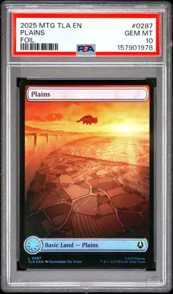2025 MTG AVATAR: THE LAST AIRBENDER FOIL #0287 PLAINS PSA 10 - Image 1