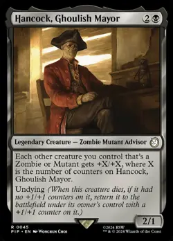 MTG Hancock, Ghoulish Mayor, NM-Mint, English Universes Beyond: Fallout - Image 1