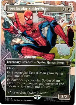 MAGIC MTG MARVEL SPIDER-MAN 0014 R SPECTACULAR SPIDER-MAN BORDERLESS NON-FOIL - Image 1