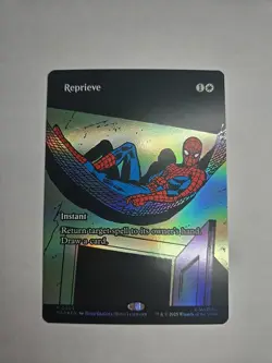 Reprieve Borderless Foil Marvel Spider-Man MTG Magic the Gathering - Image 1
