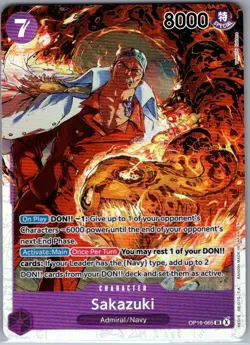 Sakazuki OP16-065 SR The Time of Battle - One Piece Card - NM - Image 1