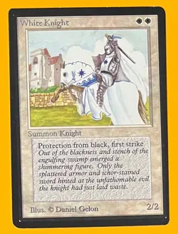 MTG WHITE KNIGHT Beta (OldManMTG 012-157) - Image 1
