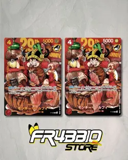 PRE-ORDER One Piece - Monkey D. Luffy P-159 Combo Gold + Silver 29th Anniversary - Image 1
