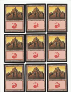 Lot of 50 Magic the Gathering MERCADIAN MASQUES Mountain Basic Lands - Image 1