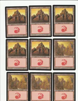 Lot of 50 Magic the Gathering MERCADIAN MASQUES Mountain Basic Lands - Image 2