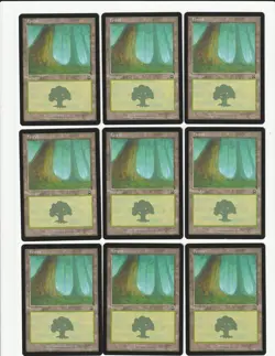 Lot of 50 Magic the Gathering MERCADIAN MASQUES Forest Basic Lands - Image 1