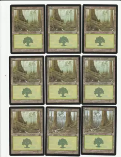Lot of 50 Magic the Gathering MERCADIAN MASQUES Forest Basic Lands - Image 3