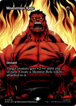 Monstrous Rage (Borderless) 72 Marvel Universe Eternal-Legal MTG NM - Image 1