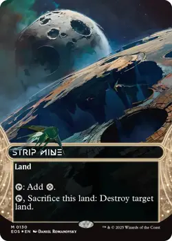 Foil - Strip Mine (0130) (Borderless) (Galaxy Foil) - 130 / LP / English MTG - Image 1