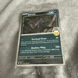 Pokemon TCG Zarude #56 Pikachu 30th Anniversary Stamped Sealed Promo GameStop - Image 1