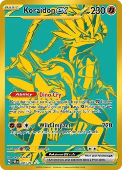 Koraidon ex - Paldean Fates - 245/091 - Pokemon TCG - NM - Gold Secret Rare HOLO - Image 1