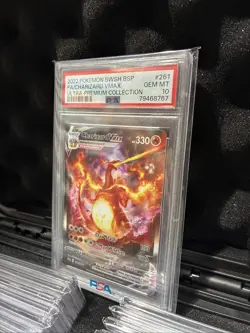 2019-2023 Pokemon SWSH Black Star Promos Charizard VM #SWSH261 PSA 10 - Image 3