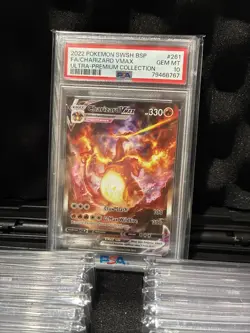 2019-2023 Pokemon SWSH Black Star Promos Charizard VM #SWSH261 PSA 10 - Image 4