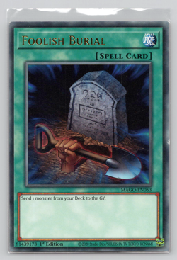 Foolish Burial - MAGO-EN053 - Gold Rare - 1st Edition - Yugioh - Image 1