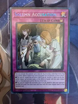 Solemn Accusation BLZD-EN079 Secret Rare NM-M 1st Edition - Image 1