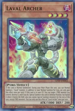 3 x Laval Archer - GFTP-EN002 - Ultra Rare - 1st Edition Near Mint, English YGO - Image 1