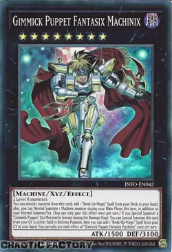 YUGIOH INFO-EN042 Gimmick Puppet Fantasix Machinix Super Rare 1st Edition NM - Image 1