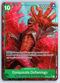 Donquixote Doflamingo (Alternate Art) OP04-031 One Piece Premium Booster Foil NM - Image 1