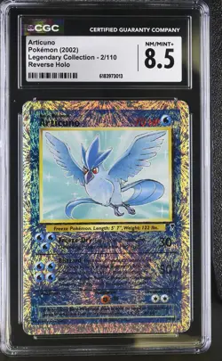 CGC 8.5 NM/MINT+ Articuno 2/110 Legendary (Collection) Reverse Holo Pokemon Card - Image 1